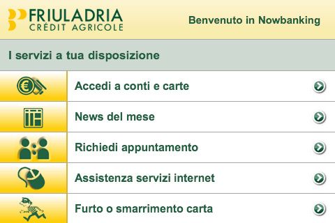 nowbanking friuladria servizi