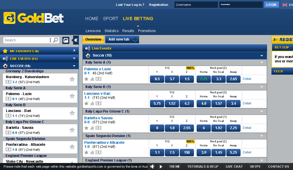 goldbet live
