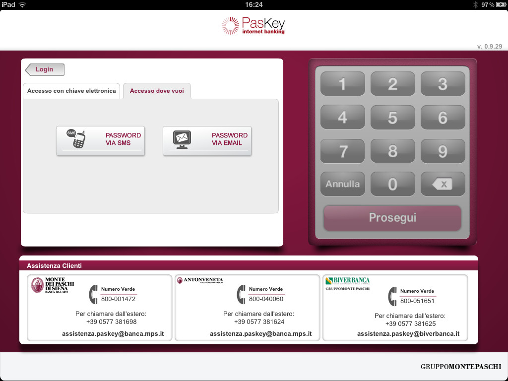 internet banking paskey
