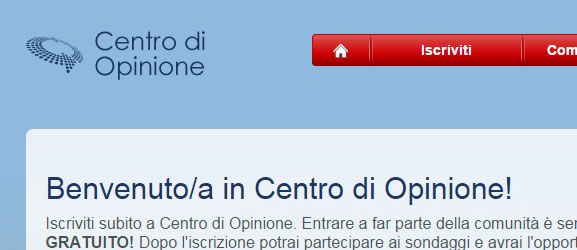 registrazione centro opinione