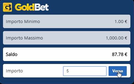 trasferimento saldo goldbet